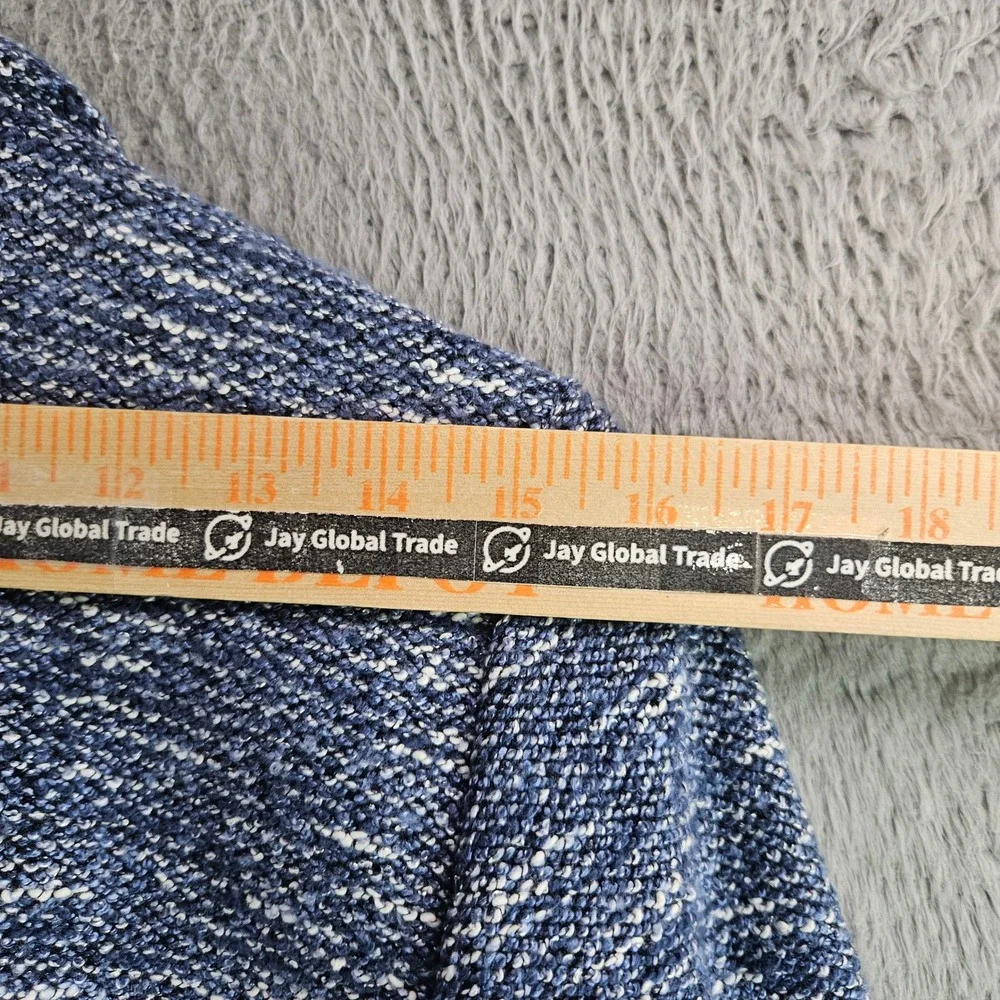 Talbots Womens Blue White Tweed Double Breasted Blazer‎ Jacket Size 6